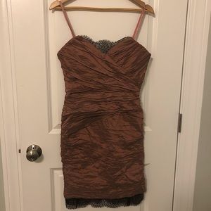 Strapless ruched dress